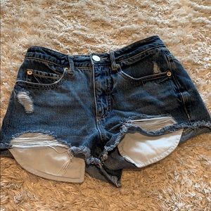 Garage Ripped Jean Shorts